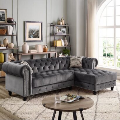 jilian Velvet Sectional Sofa