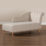 Modern Beige Upholstered Chaise Lounge