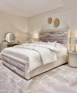 Aurora Premium Neutral Marble Effect Bed