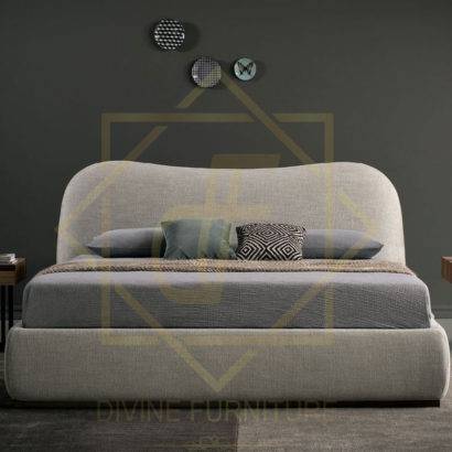 Double bed best sale with cushion