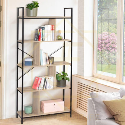 5-tier bookcase shelf
