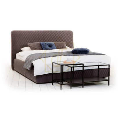 Diamond Upholstered Fabric Bed Frame