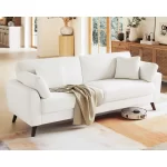 Modern 3 Seater Sofa in Boucle Fabric