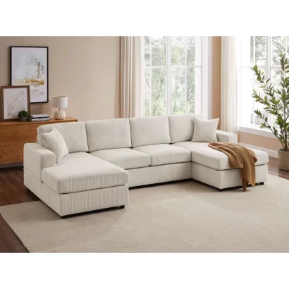 U Shape 3-Piece Sofa