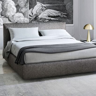 Luxury Upholstered Platform Bed - Modern Design