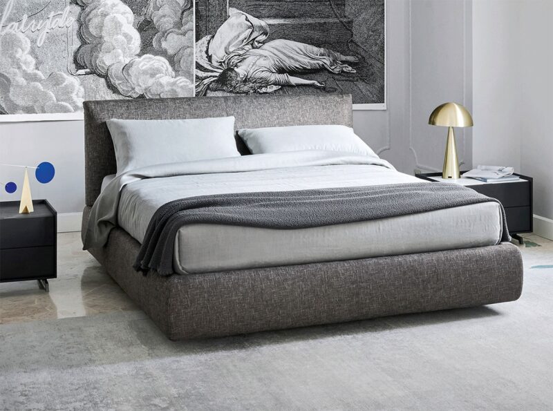 Luxury Upholstered Platform Bed - Modern Design