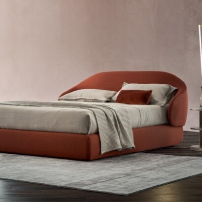 Modern Curved Upholstered Bed