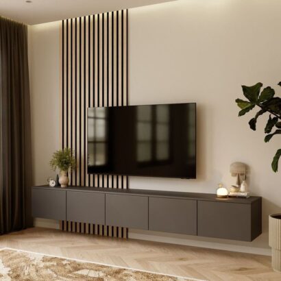 "TV Unit with Wall Panel - Contemporary Living Room Furniture"