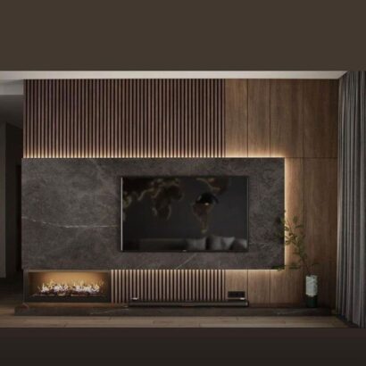 Modern Wall TV Panel - Contemporary Living Room Design