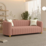 Luxury Pink Velvet Sofa – Elegant & Comfortable