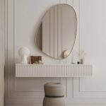 Minimalist Wall-Mounted Dressing Table with Mirror