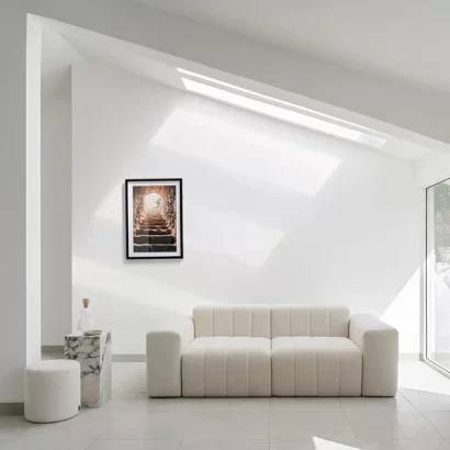 Kleivo Modern Bouclé 2-Seater Sofa