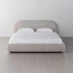 Modern Curved Upholstered Bed Frame