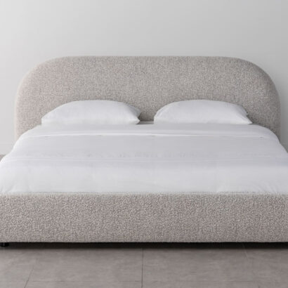 Modern Curved Upholstered Bed Frame
