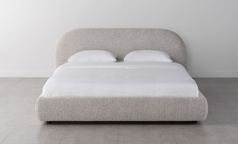 Modern Curved Upholstered Bed Frame