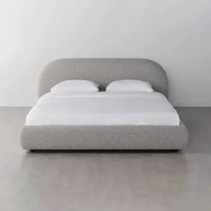 Modern Curved Upholstered Bed Frame