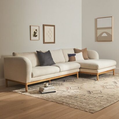 NordMist Curved L-Sectional Sofa