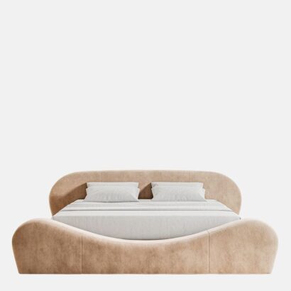 Velvet Wave Modern Luxury Bed Frame