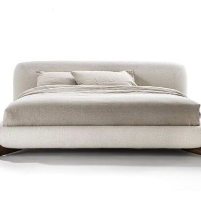 SoftBay Curved Boucle Luxury Platform Bed