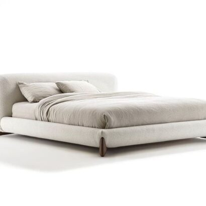 SoftBay Curved Boucle Luxury Platform Bed