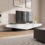 GlideEdge White Floating TV Unit