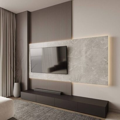 StoneGlow Panel TV Wall Unit