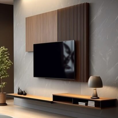 StrioCraft Wooden TV Wall Unit