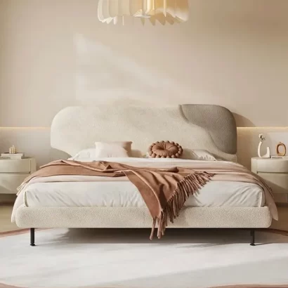 Serena Sculpted Headboard Bed