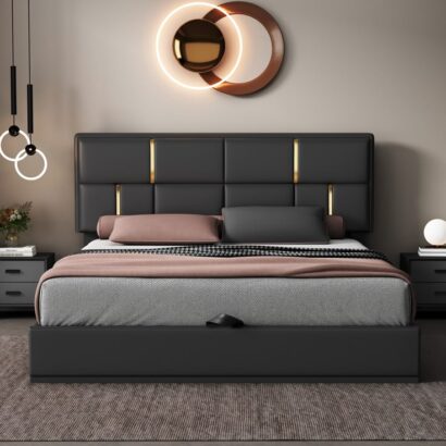 Aurum Luxe Panel Upholstered Bed