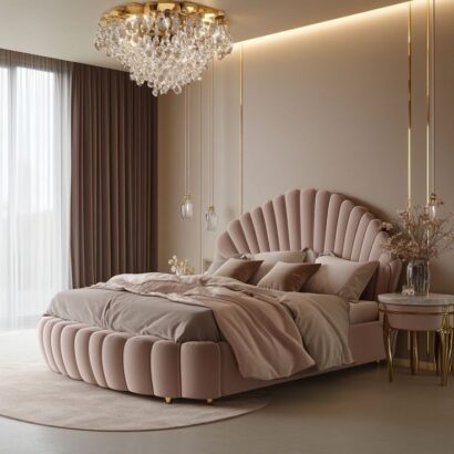 Celestia Shell Velvet Bed