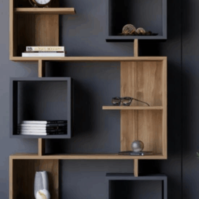 Modern Geometric Wall Bookshelf
