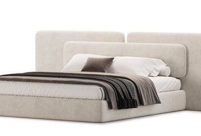 Calmia Modern wall Panel Headboard Bed