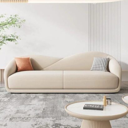Eclat Cream Curve Sofa