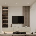 Glass Display Cabinet Wall-Mounted TV Unit