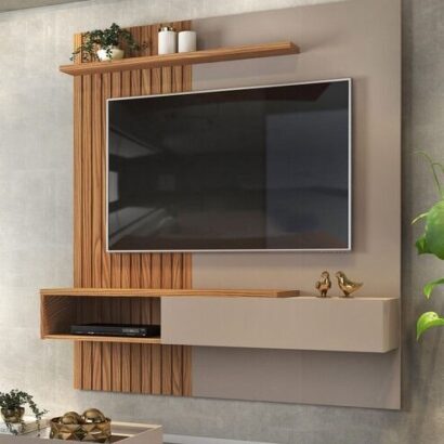 Zeyaro Contemporary Wall-Mounted TV Unit with Storage