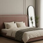Roselle Blush Headboard Bed