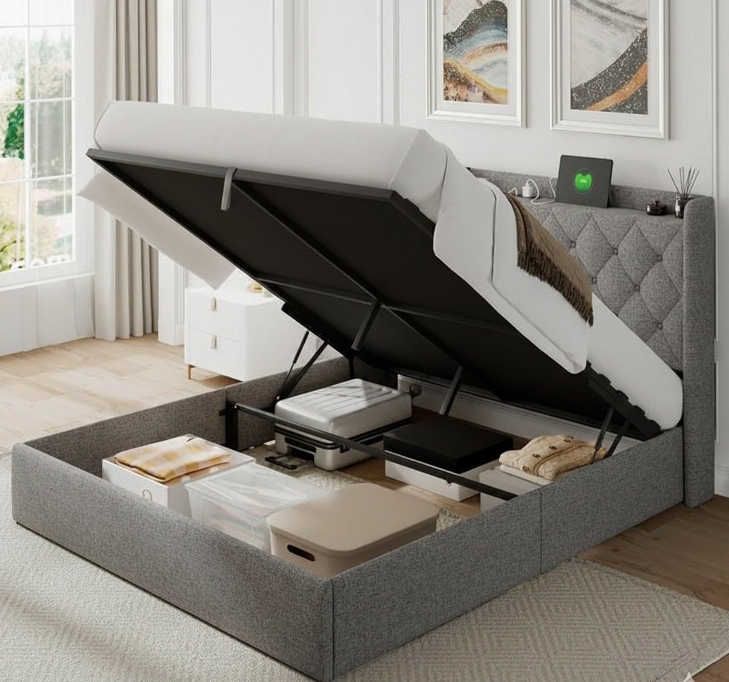 4 (4) Serena Hydraulic Storage Bed