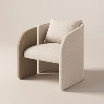 ArcLume Bouclé Accent Arm Chair