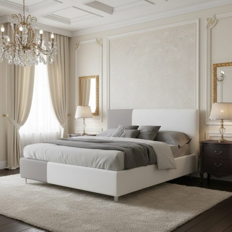 Divine Furniture Seraphine Ivory Bed | Luxury Upholstered Bed