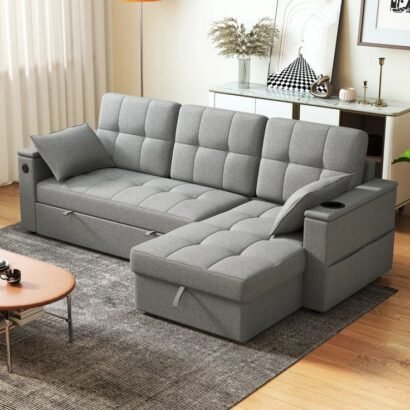 L-Shape Sofa Bed UrbanNest Storage