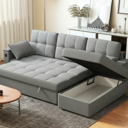 L-Shape Sofa Bed UrbanNest Storage