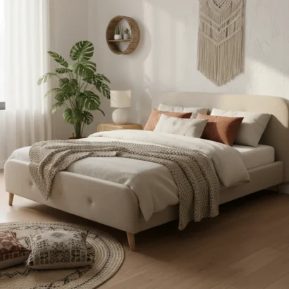 Elvara ReadyMade Luxe Upholstered Bed