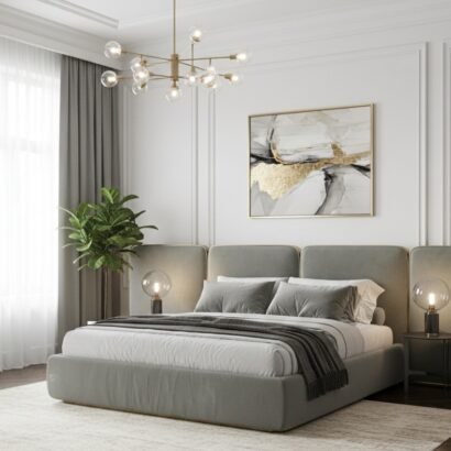 Aurevée Crest High Headboard Bed