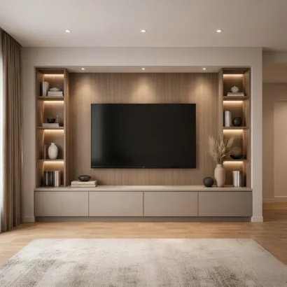 Azenro Modern Wall Storage TV Console