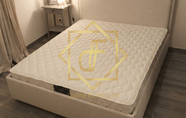 plain headboard bed