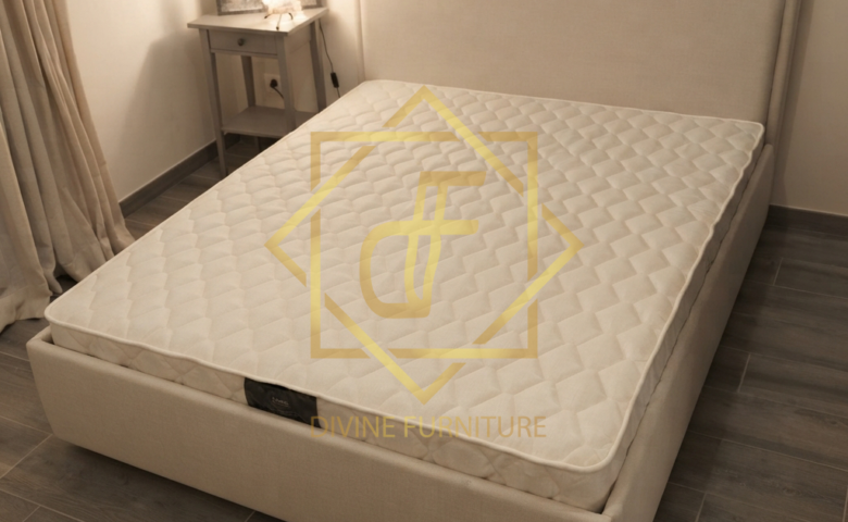 plain headboard bed