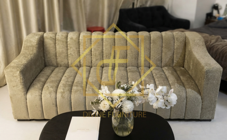 channel tufted sofa