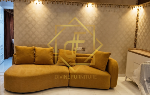 Luxury curved sofa