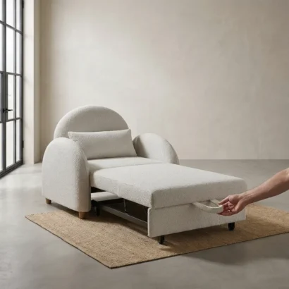 Curved Single Sofa Bed