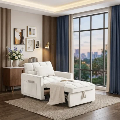 Aabiel Plush Single Sofa Bed